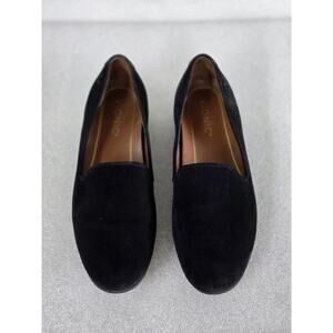 Vionic Women's Willa Ii Slip-ons Loafer Size 6 3/4 Black Suede Block Heel Round